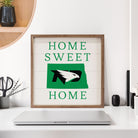 Home Sweet Home North Dakota 16x16 / White