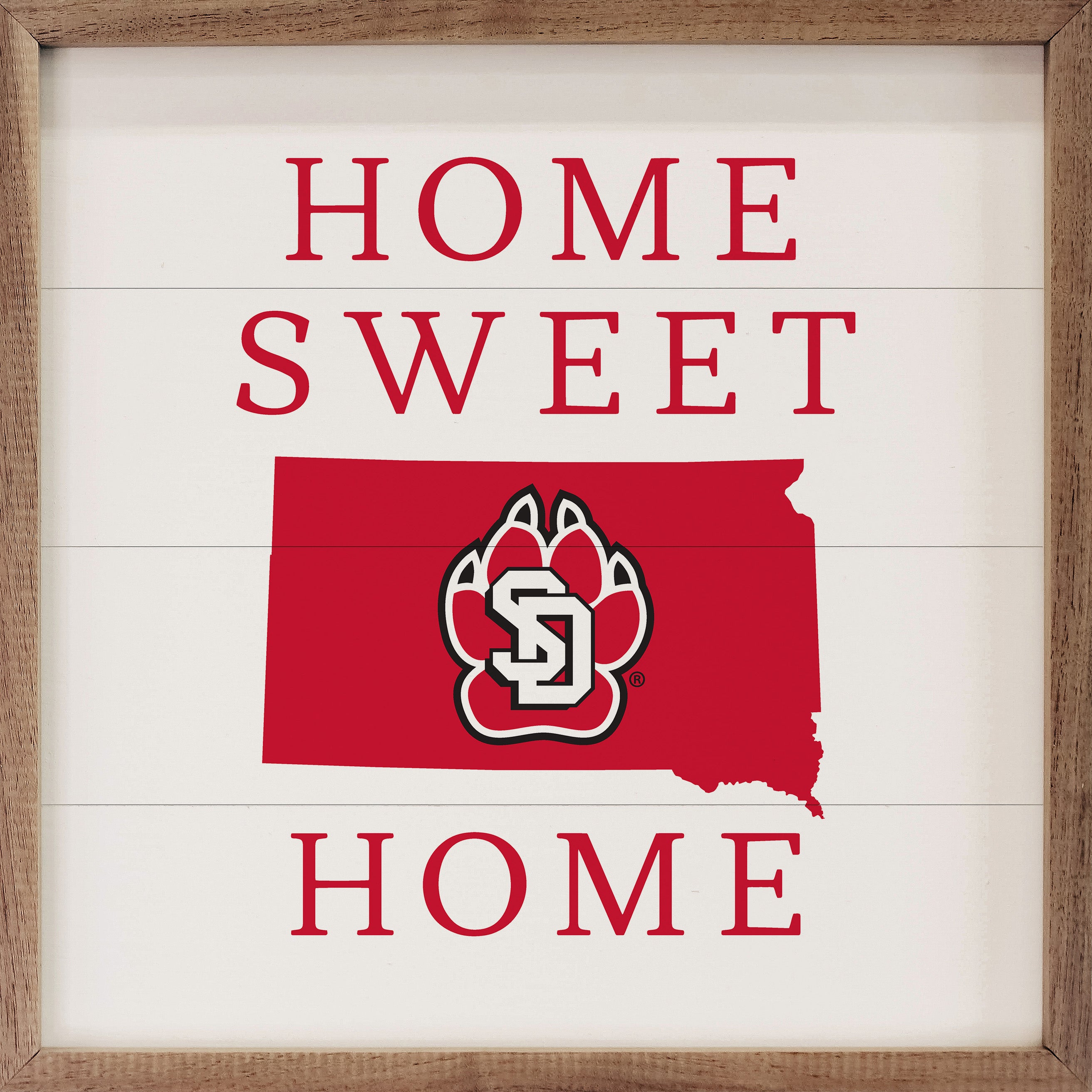 Home Sweet Home South Dakota 16x16 / White