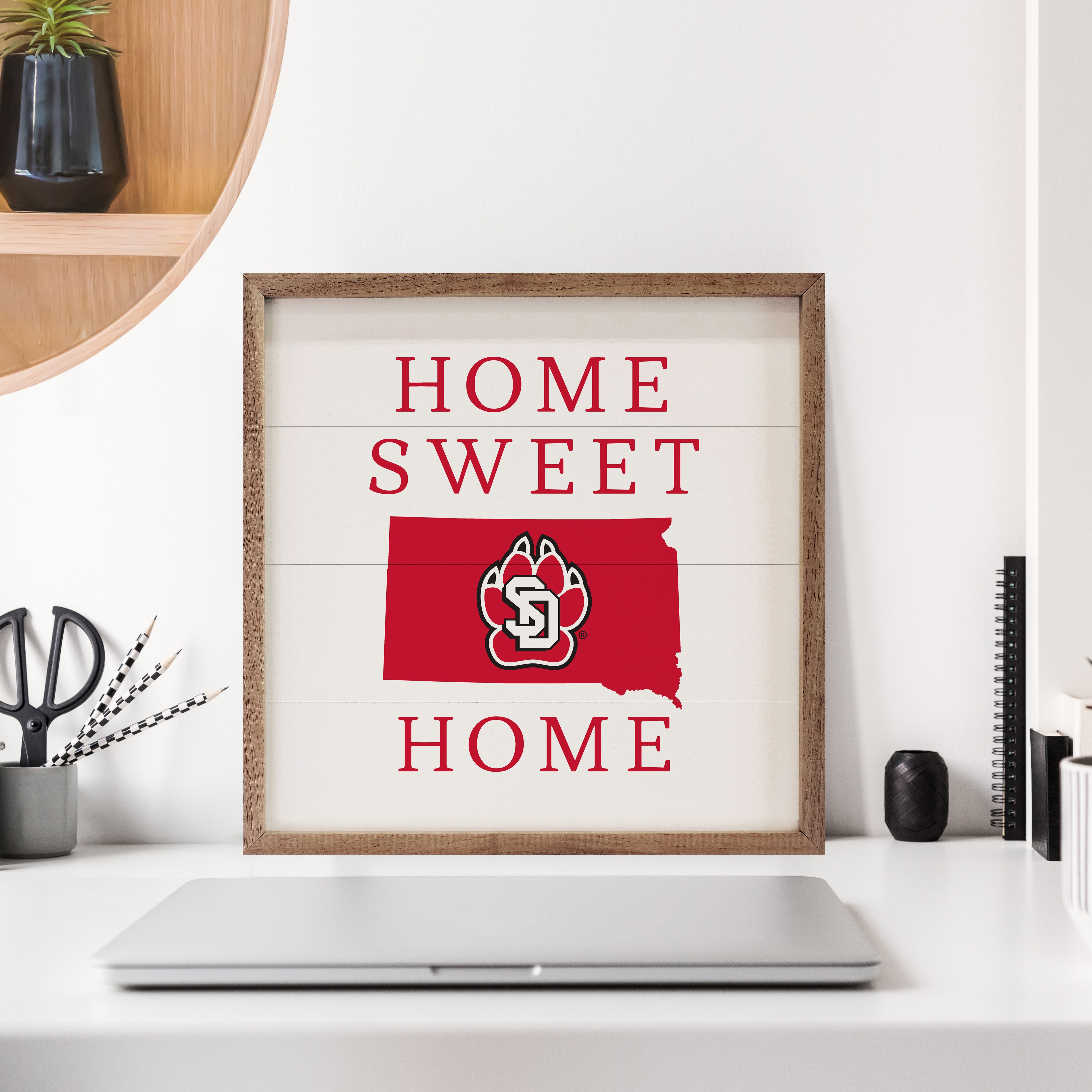 Home Sweet Home South Dakota 16x16 / White