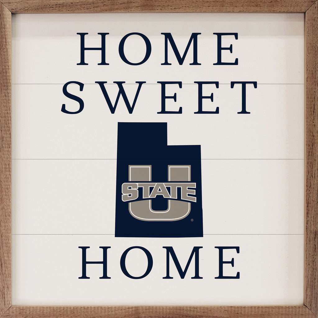 Home Sweet Home Utah State 16x16 / White