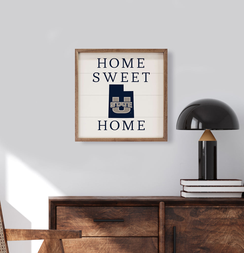 Home Sweet Home Utah State 16x16 / White