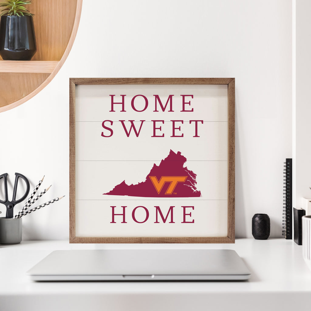 Home Sweet Home Virginia Tech 16x16 / White