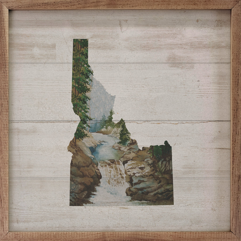 Idaho State Waterfall 16x16 / Whitewash