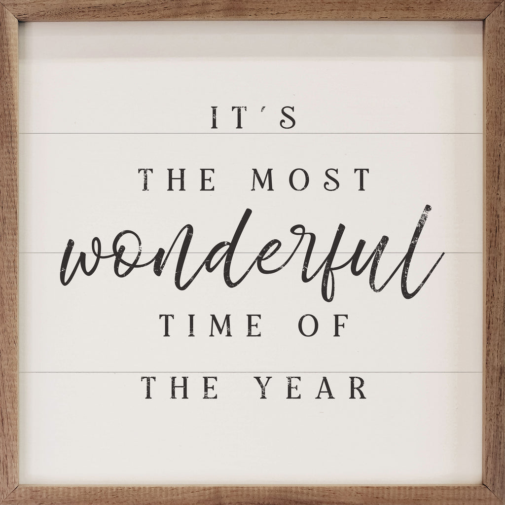 It's The Most Wonderful Time Of The Year White 16x16 / White