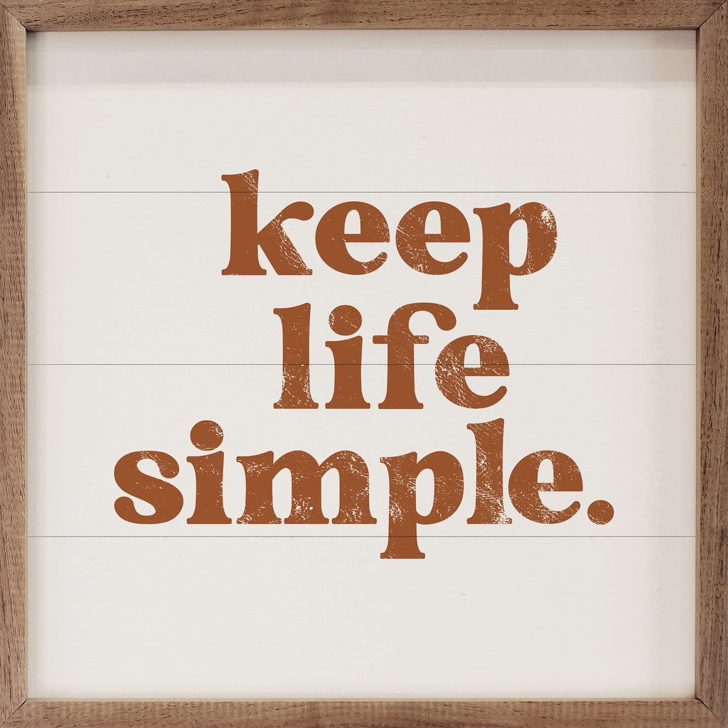 Keep Life Simple Period White 16x16 / White