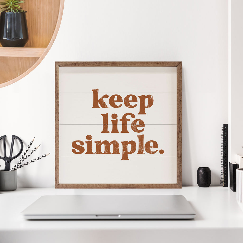 Keep Life Simple Period White 16x16 / White