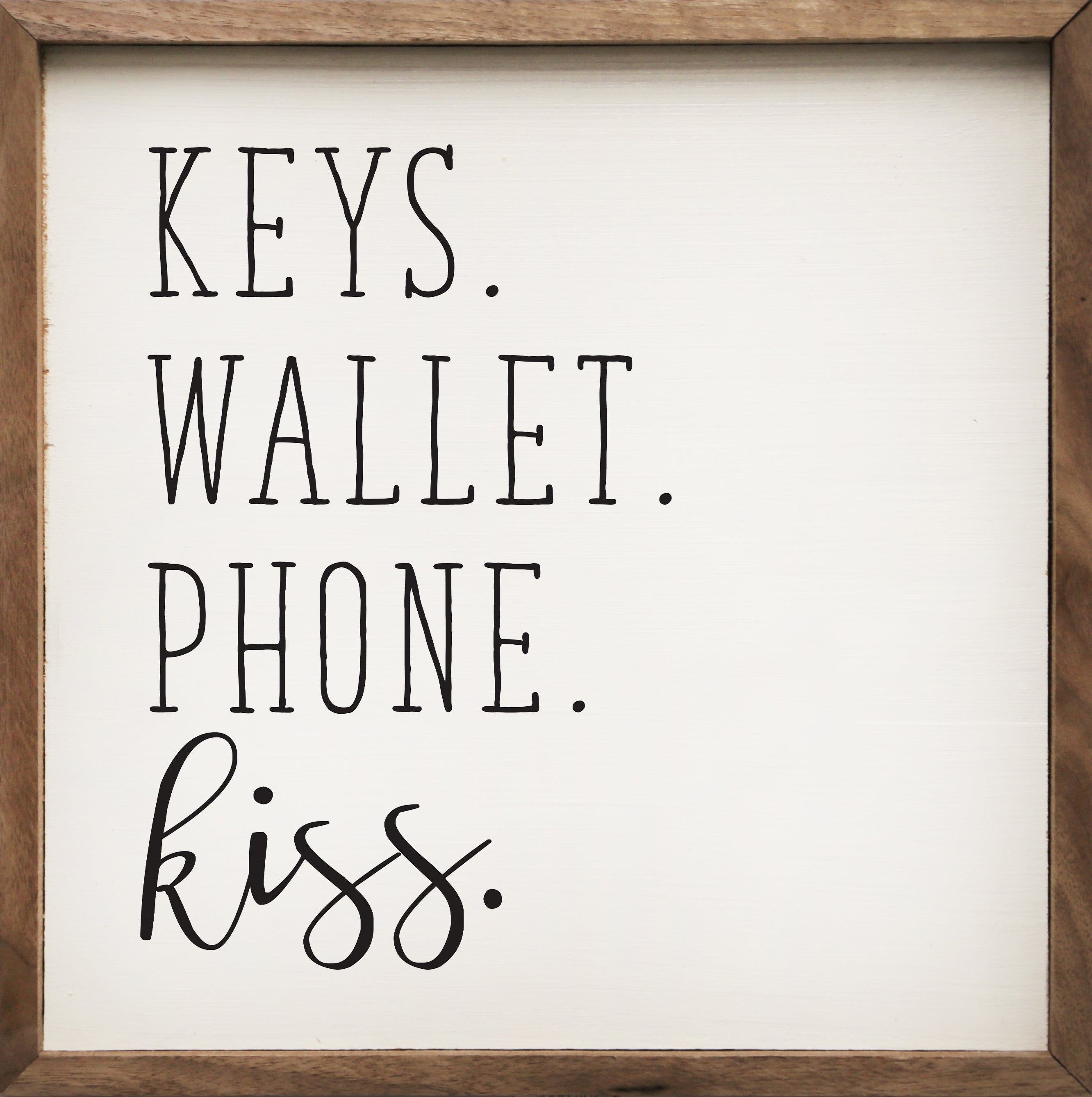 Keys Wallet Phone Kiss White 16x16 / White