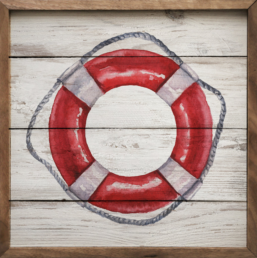 Life Preserver Whitewash 16x16 / Whitewash