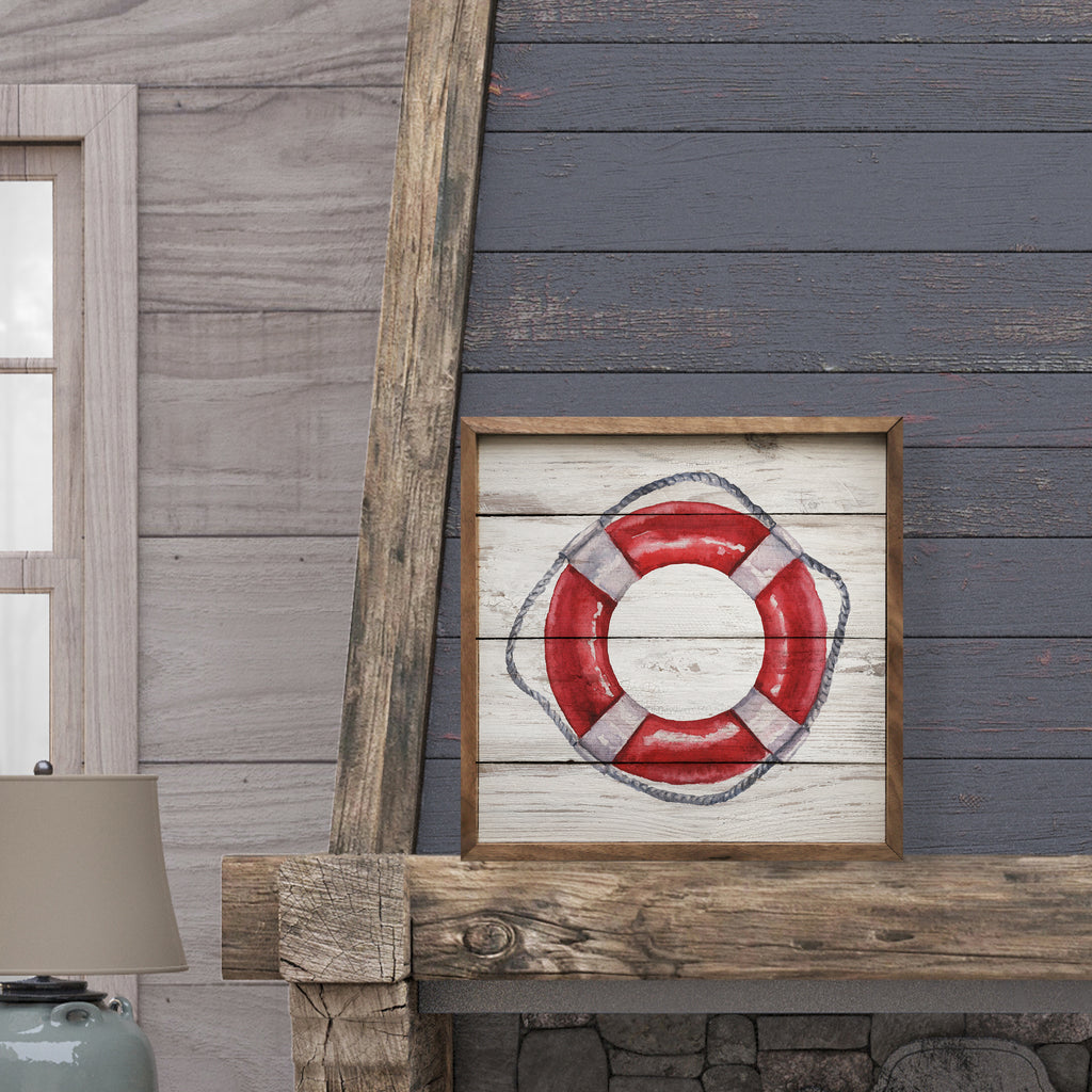 Life Preserver Whitewash 16x16 / Whitewash