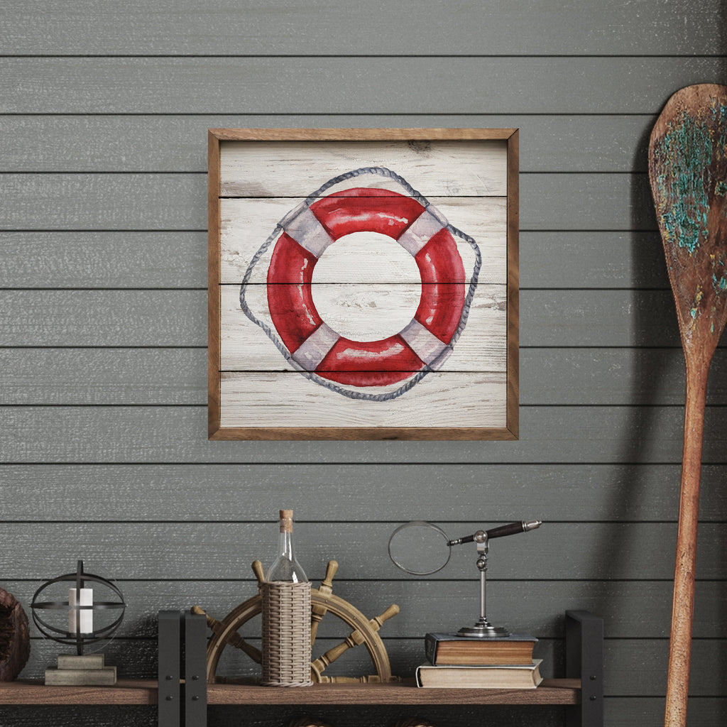 Life Preserver Whitewash 16x16 / Whitewash