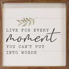 Live For Every Moment Greenery White 16x16 / White