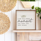 Live For Every Moment Greenery White 16x16 / White