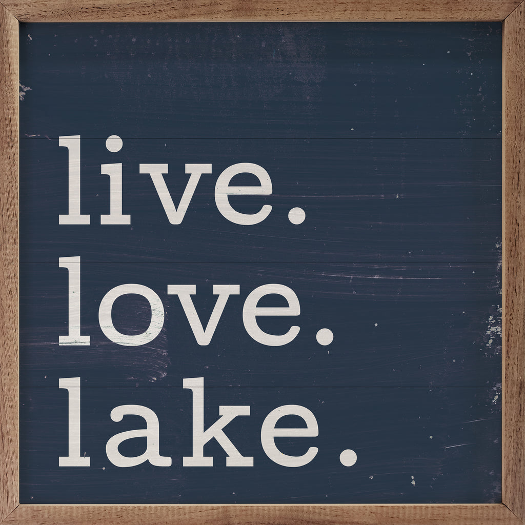 Live Love Lake Period Blue 16x16 / Blue