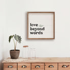 Love Beyond Words Greenery White 16x16 / White