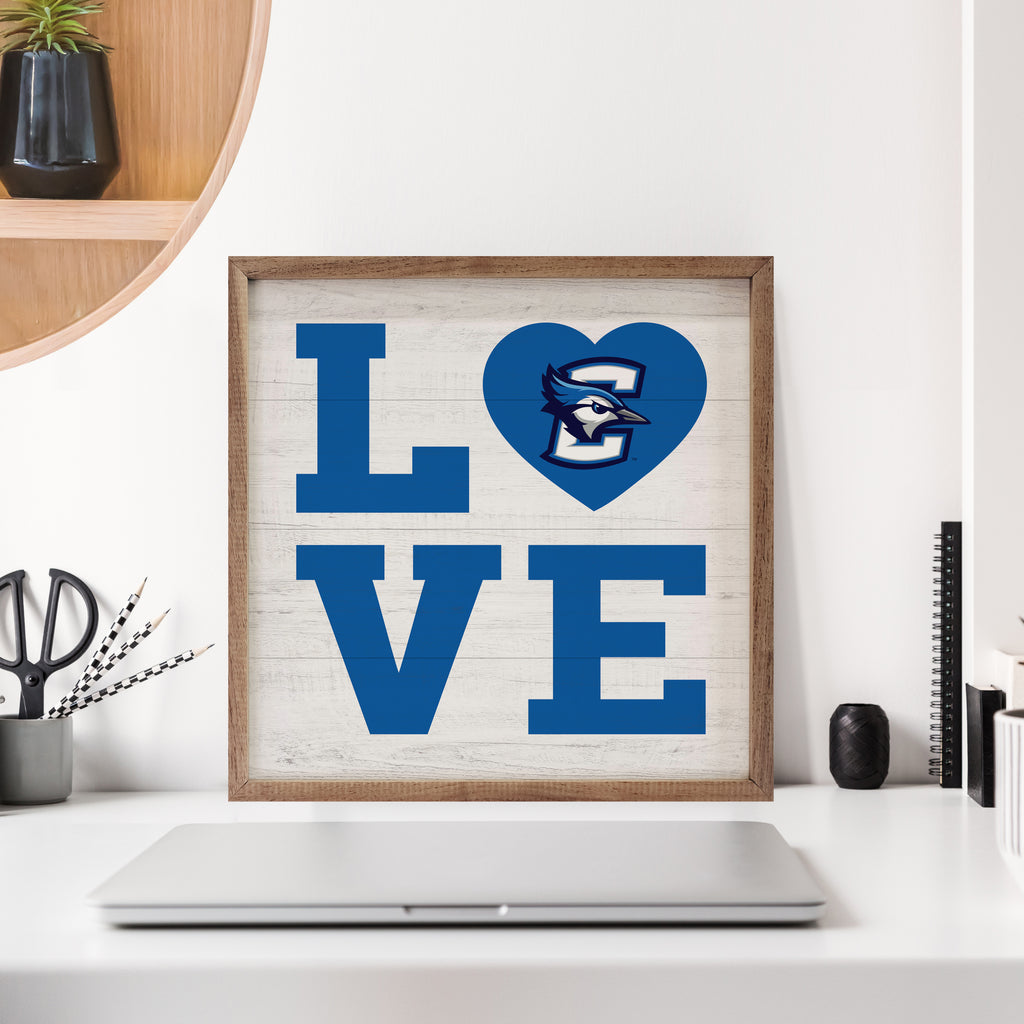 Love Heart Creighton 16x16 / White