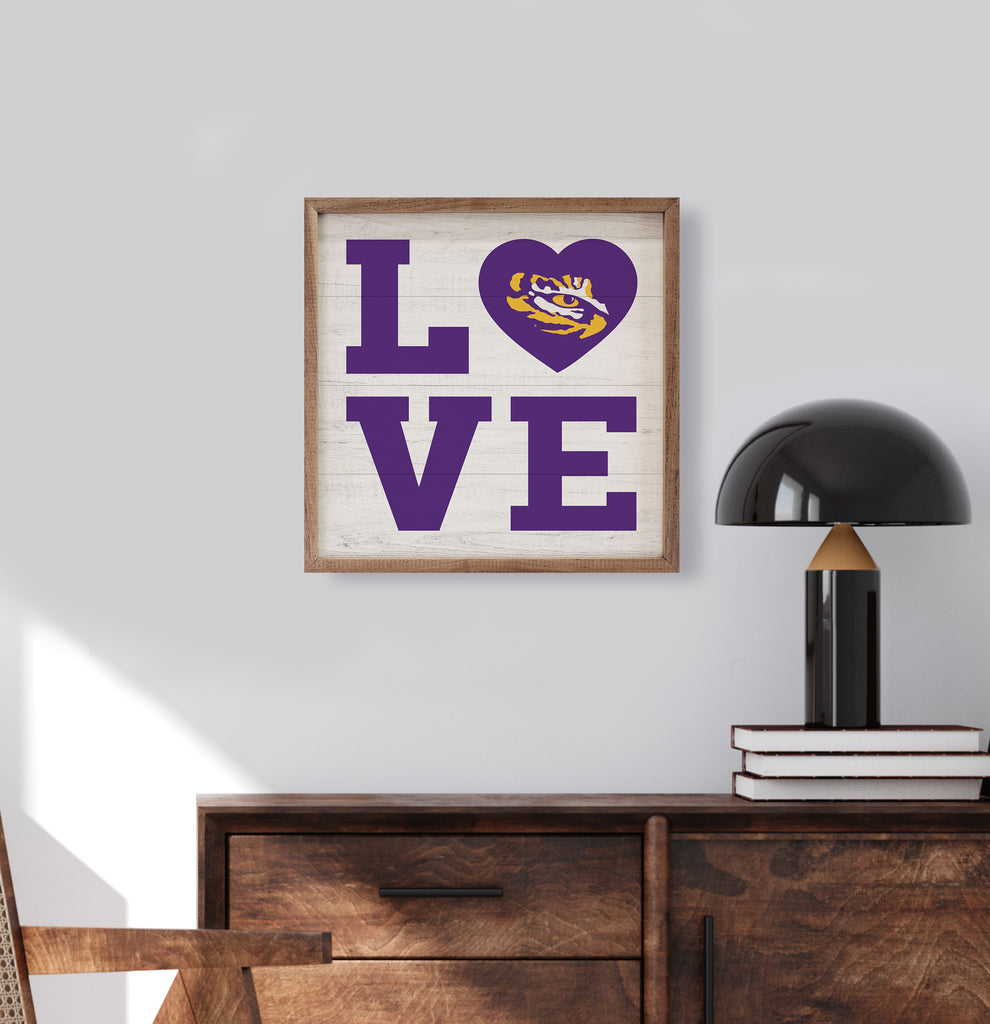 Love Heart LSU 16x16 / White