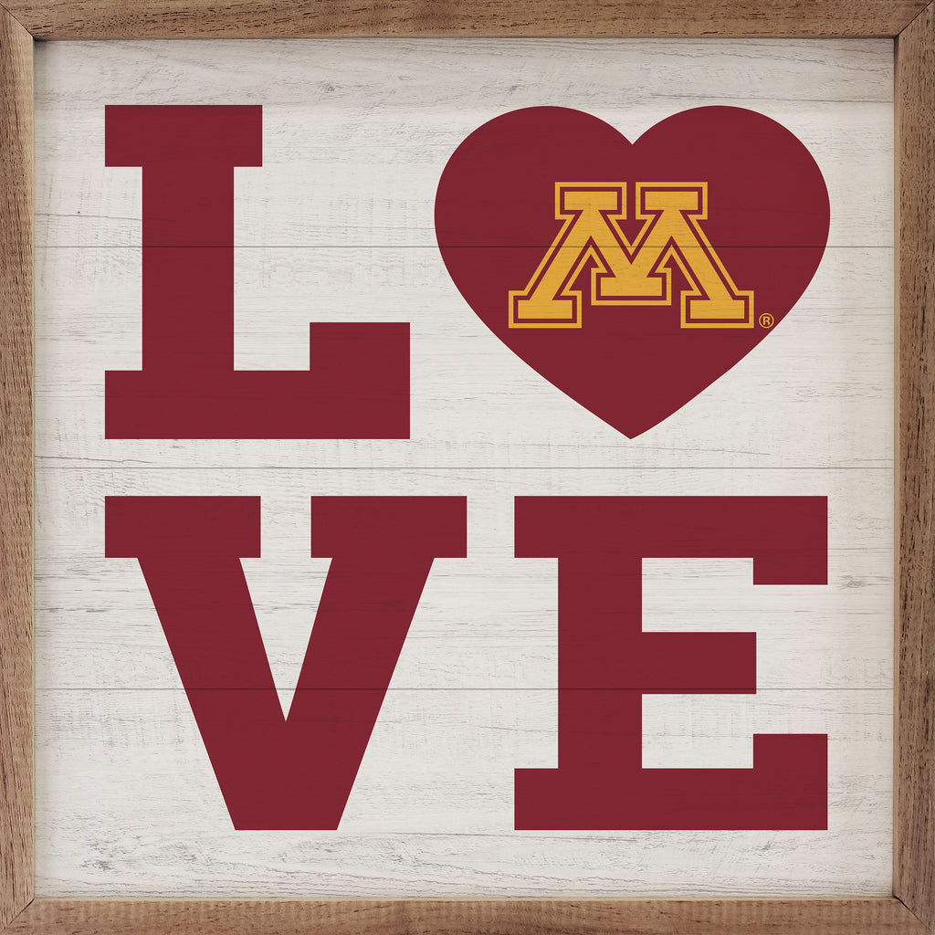 Love Heart Minnesota 16x16 / White