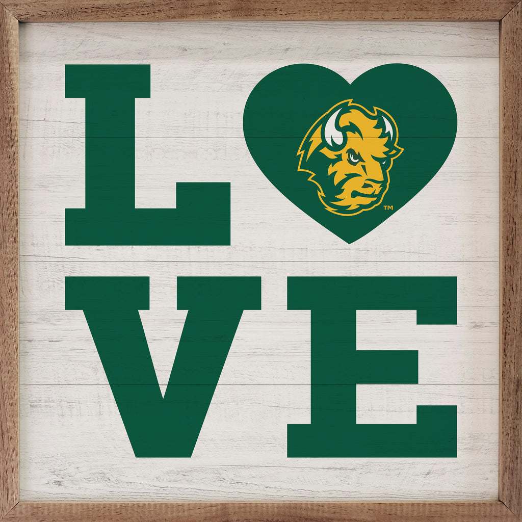 Love Heart NDSU 16x16 / White