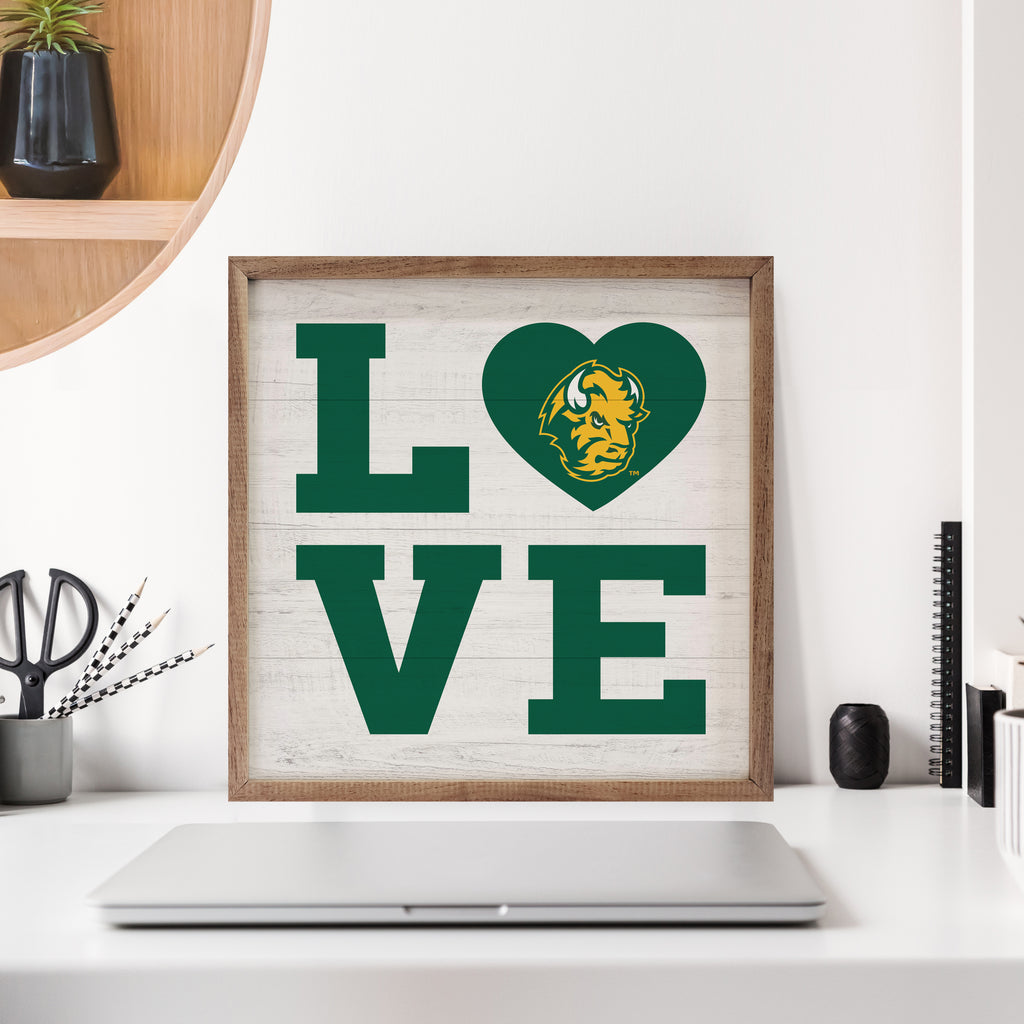 Love Heart NDSU 16x16 / White