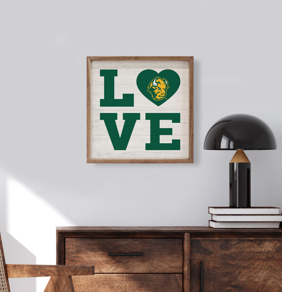 Love Heart NDSU 16x16 / White