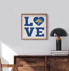 Love Heart South Dakota State 16x16 / White