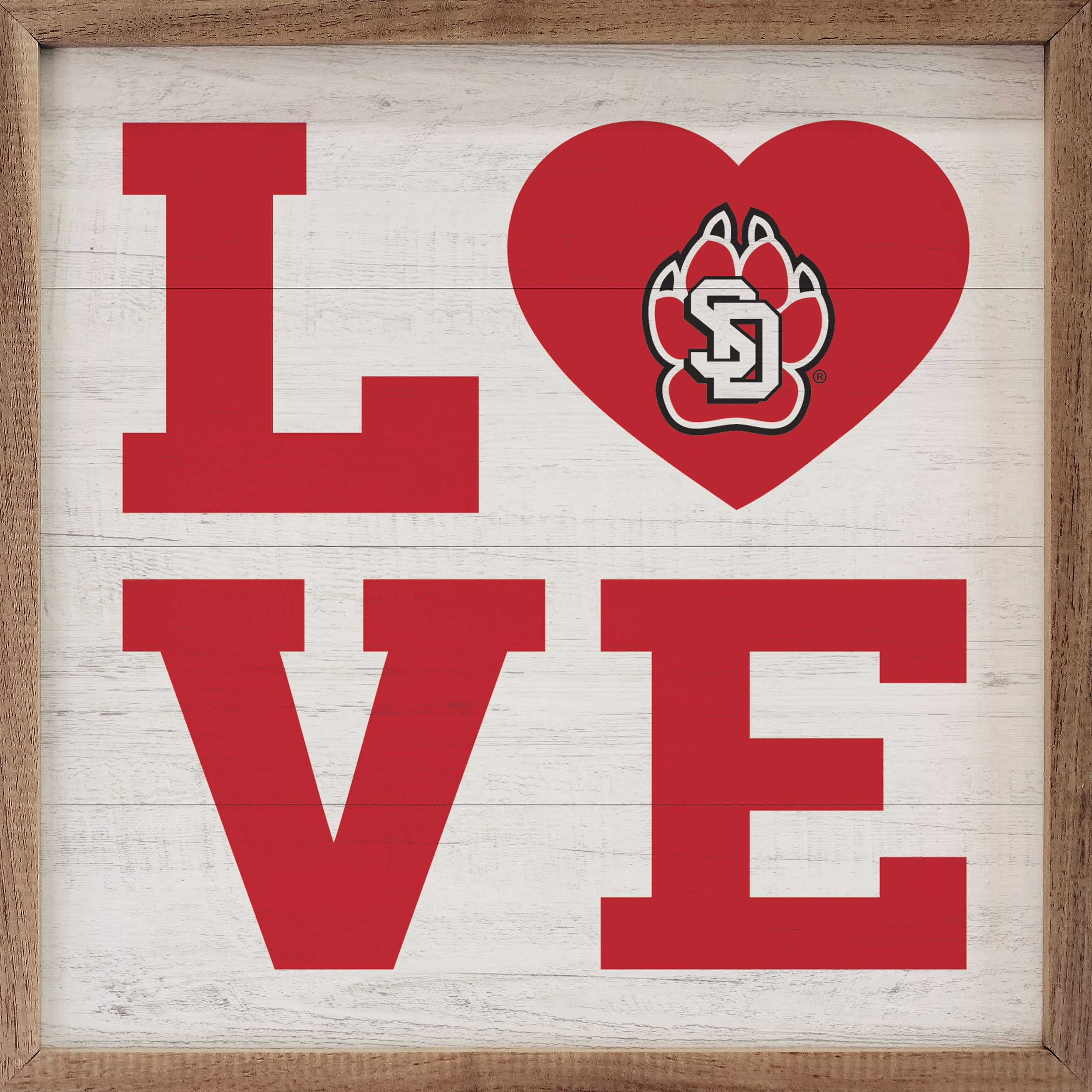Love Heart South Dakota 16x16 / White