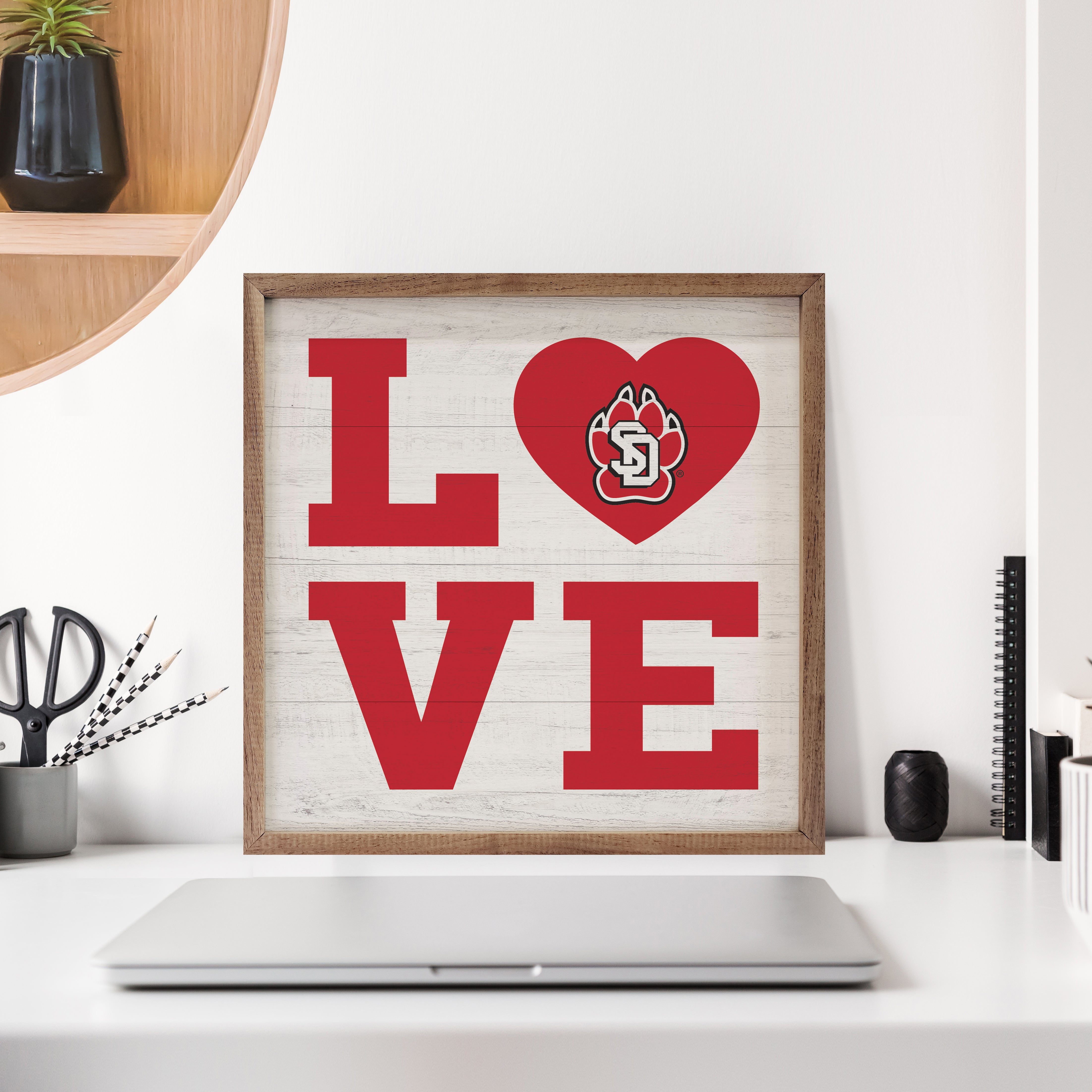Love Heart South Dakota 16x16 / White