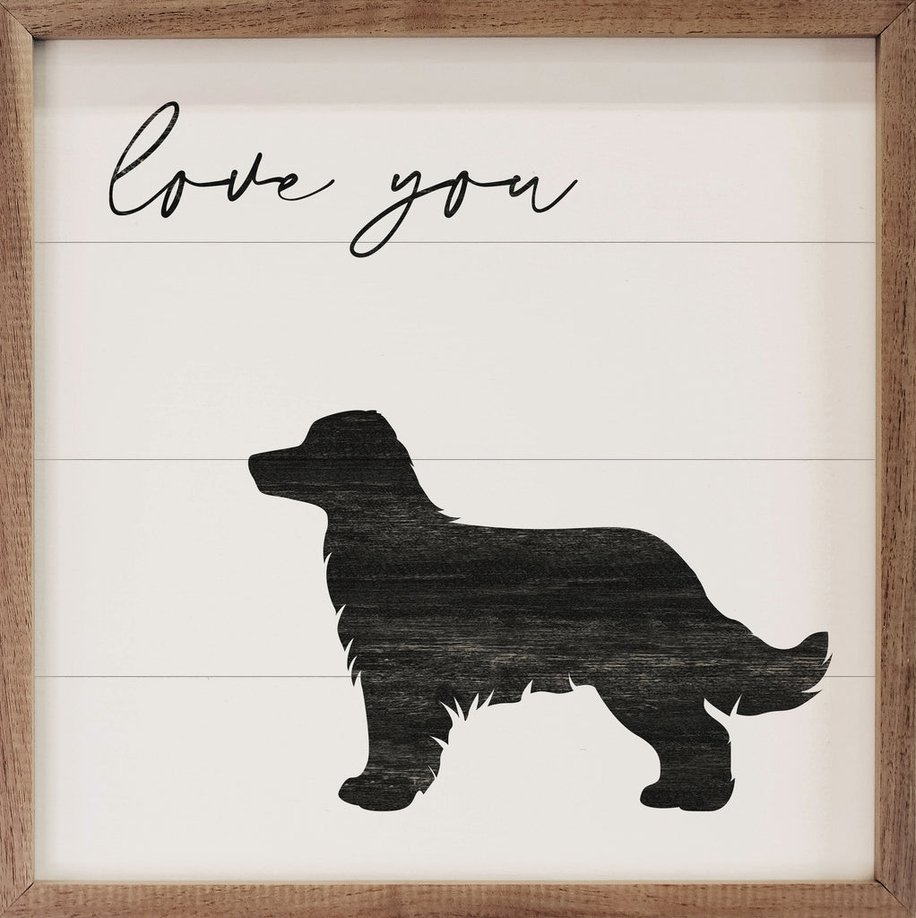 Love You Aussie White 16x16 / White