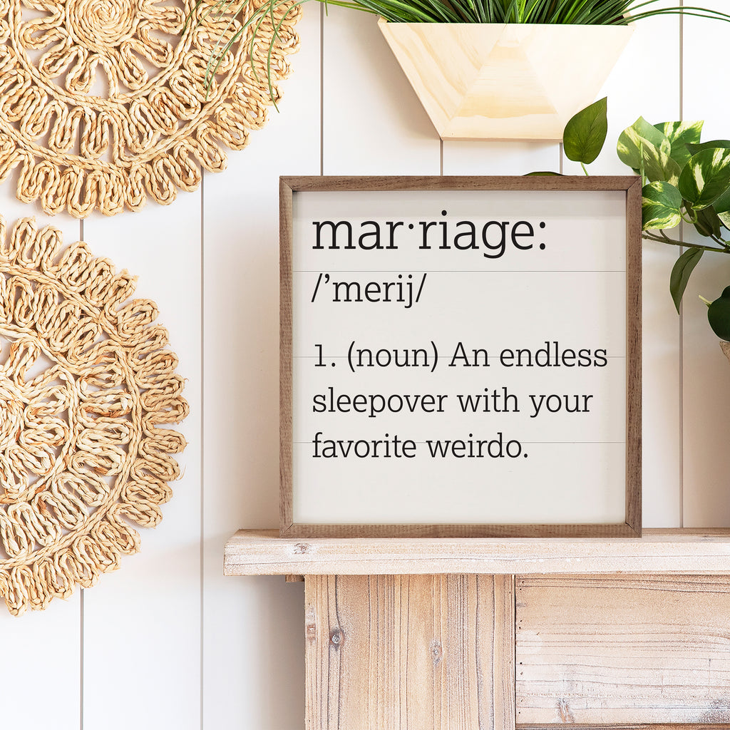 Marriage The Endless Sleepover White 16x16 / White