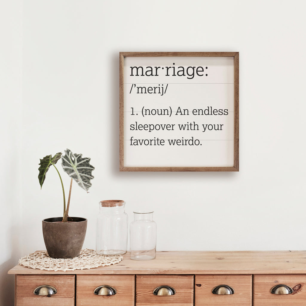 Marriage The Endless Sleepover White 16x16 / White