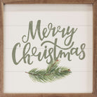 Merry Christmas Green White 16x16 / White