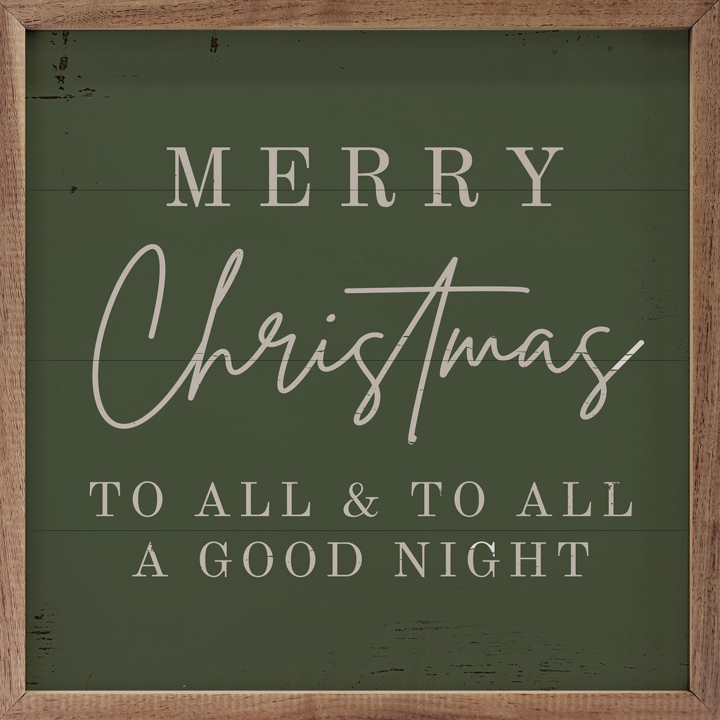 Merry Christmas To All Green 16x16 / Green