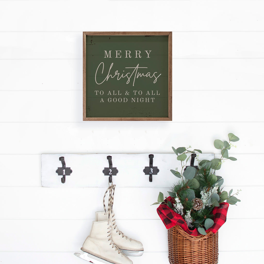 Merry Christmas To All Green 16x16 / Green