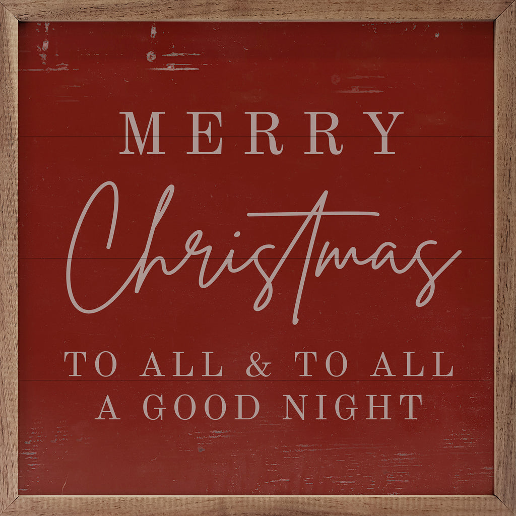 Merry Christmas To All Red 16x16 / Red