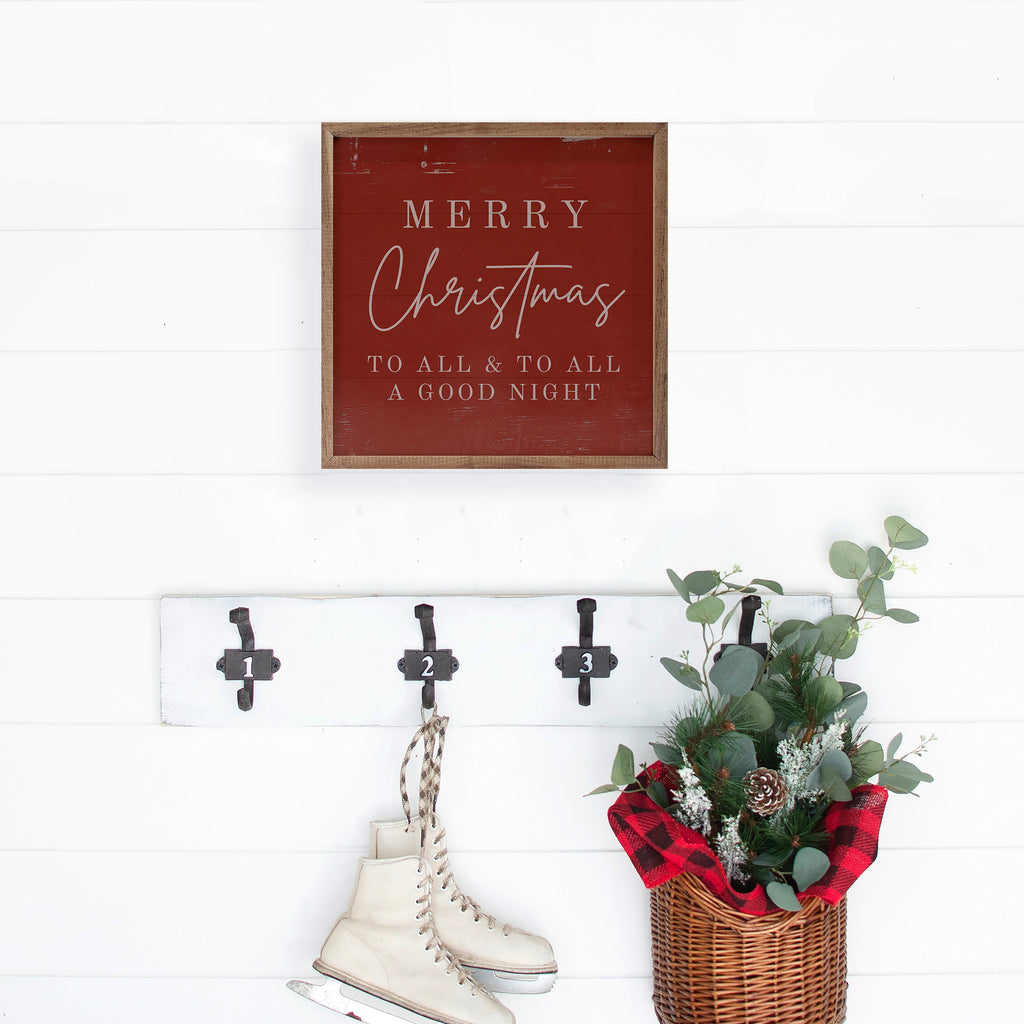 Merry Christmas To All Red 16x16 / Red