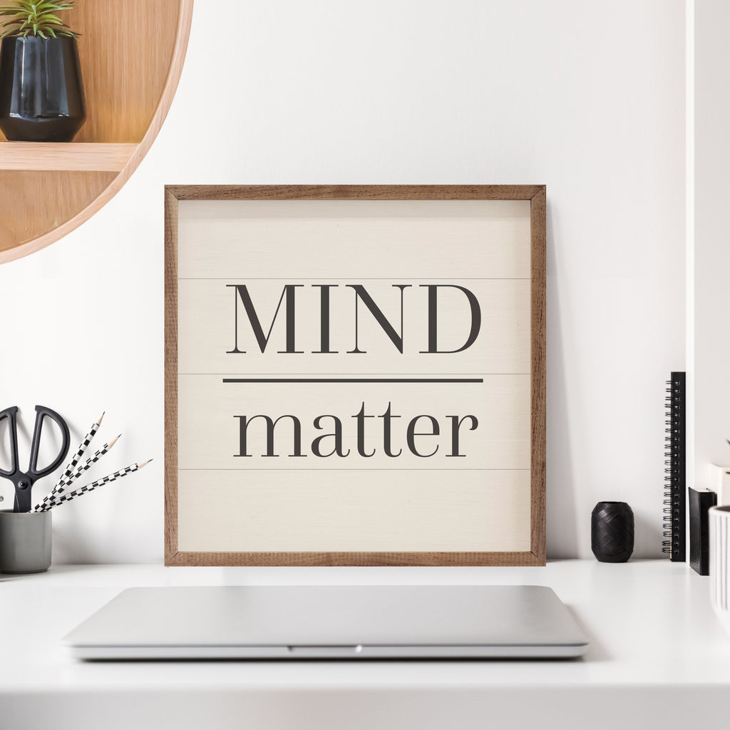 Mind Over Matter White 16x16 / White