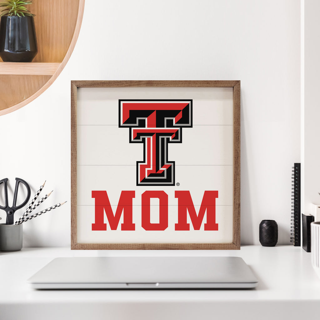 Mom Texas Tech 16x16 / White