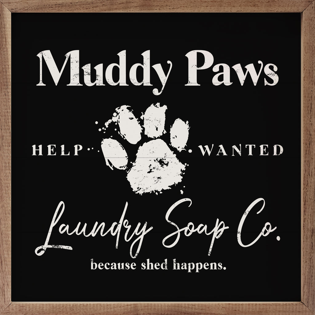 Muddy Paws Black 16x16 / Black