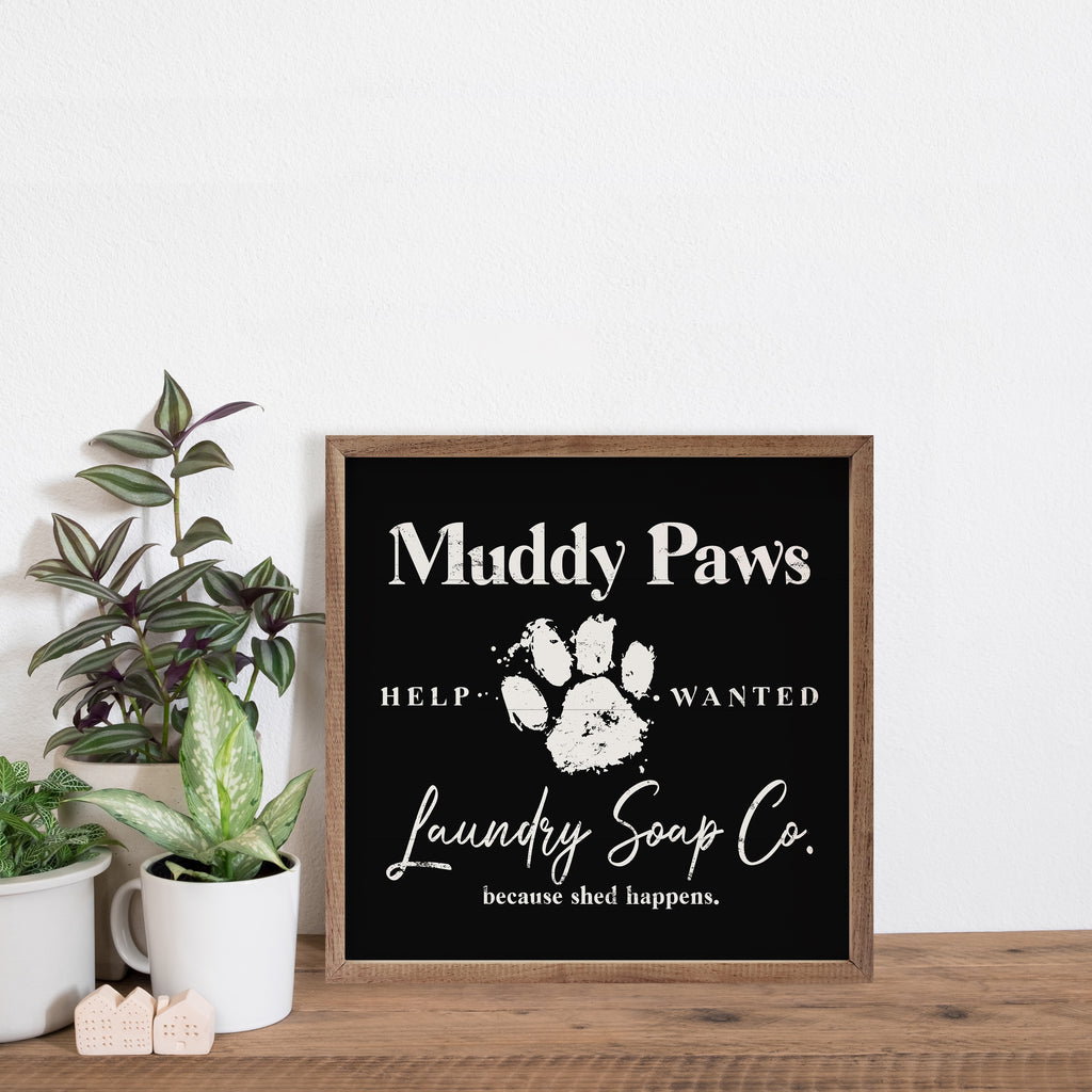 Muddy Paws Black 16x16 / Black