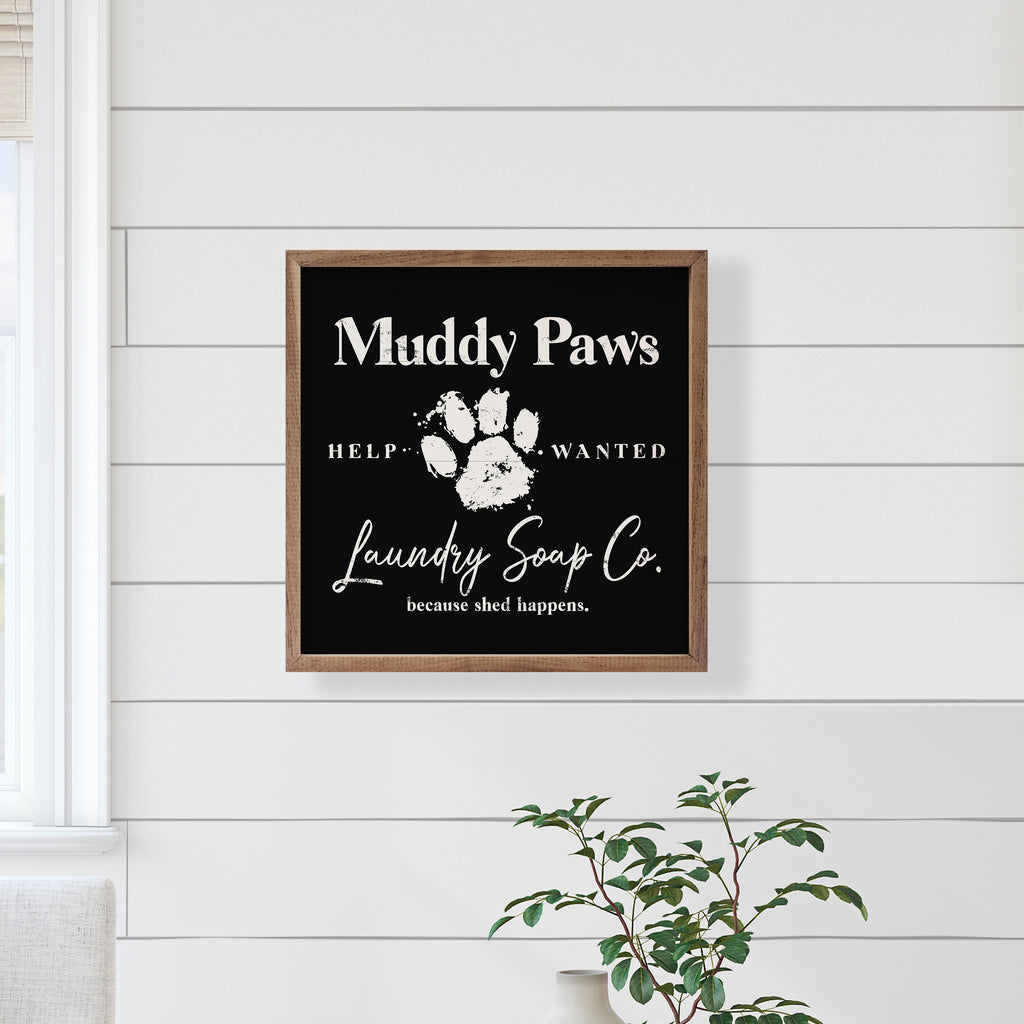 Muddy Paws Black 16x16 / Black