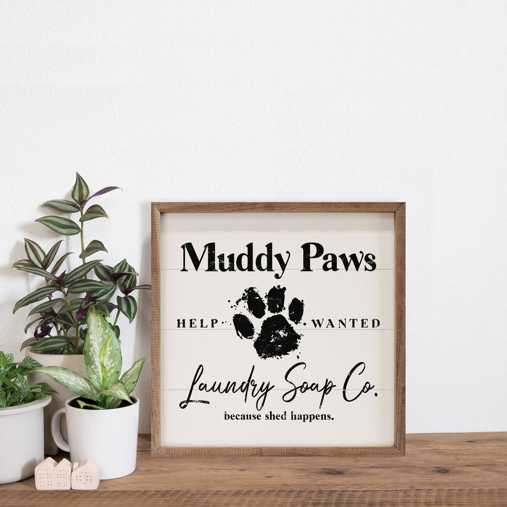 Muddy Paws White 16x16 / White