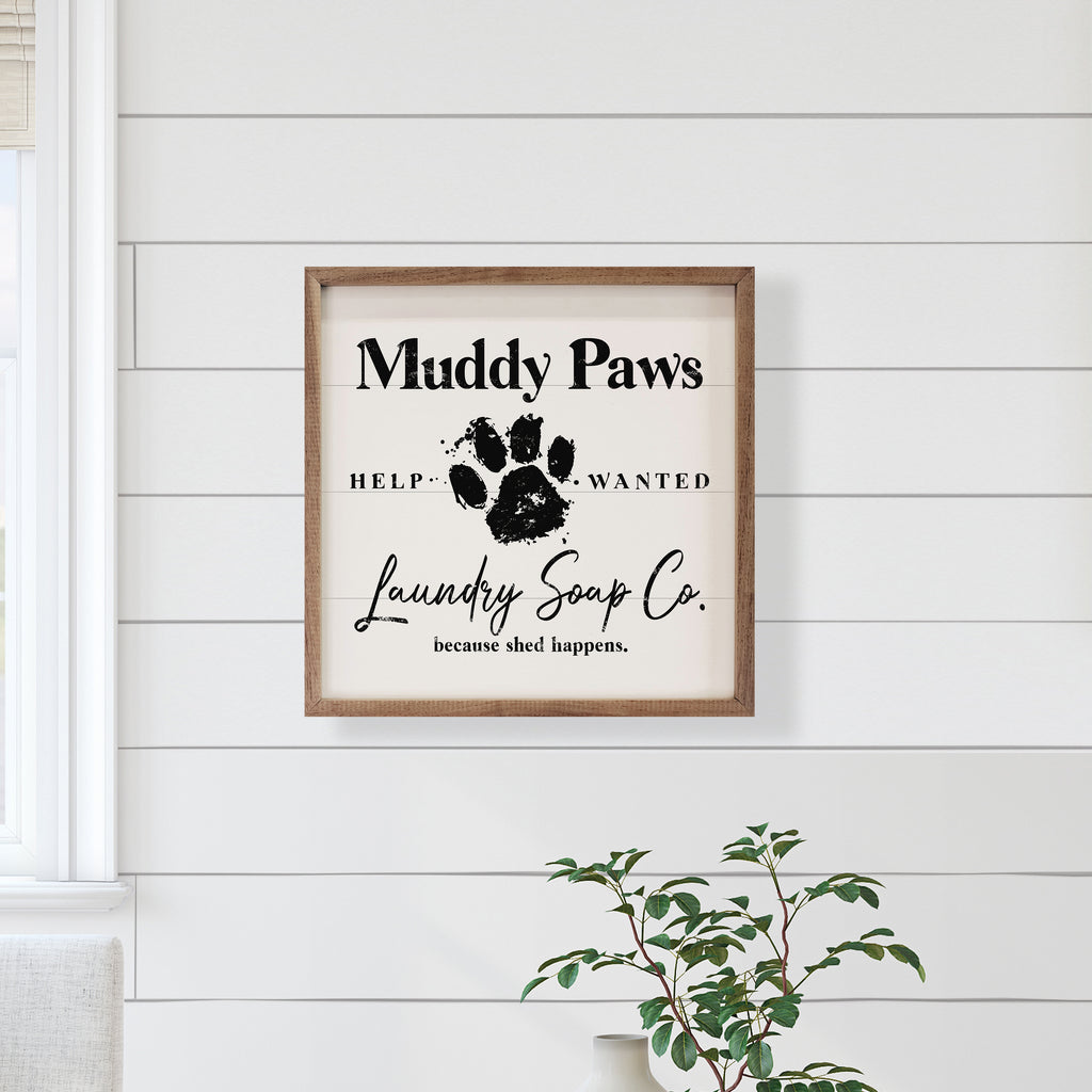 Muddy Paws White 16x16 / White