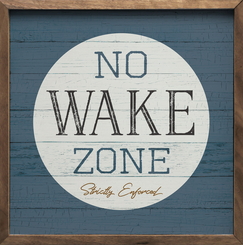 No Wake Zone Blue 16x16 / Blue