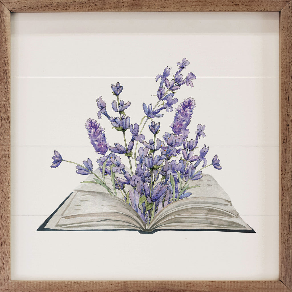 Open Book Lilac 16x16 / White