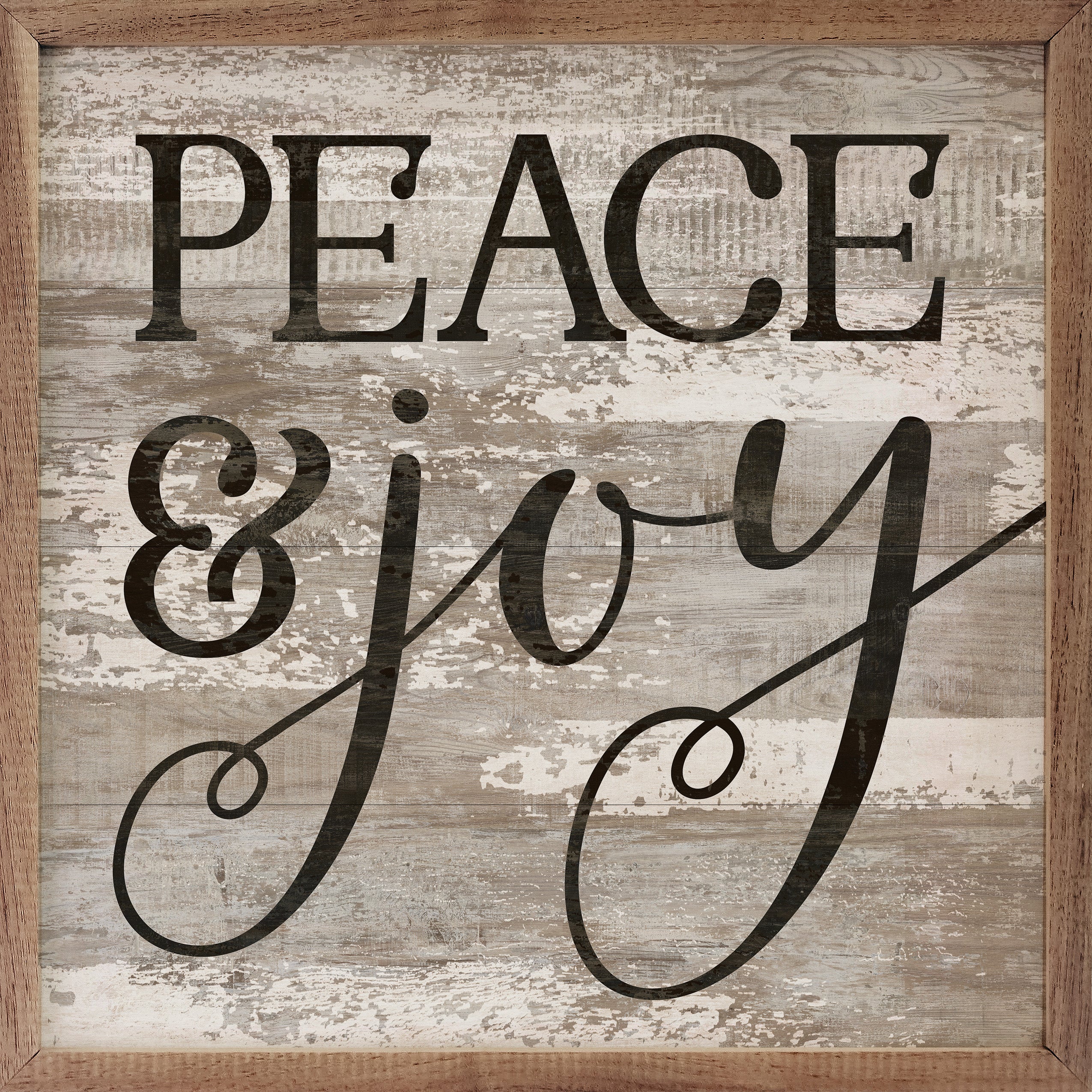 Peace And Joy Whitewash 16x16 / Whitewash