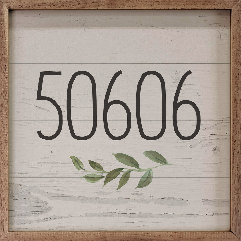 Personalized Zip Greenery Whitewash 16x16 / Whitewash