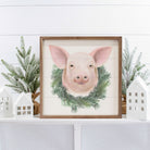 Pig Wreath White 16x16 / White