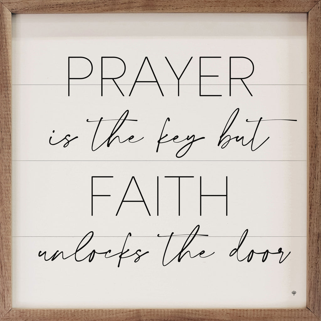 Prayer Is The Key White 16x16 / White