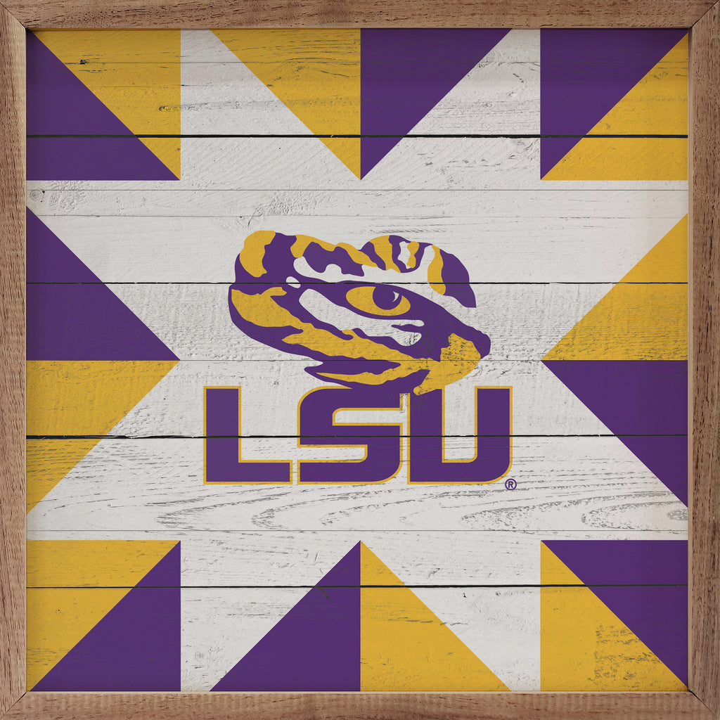 Quilt Mascot LSU 16x16 / Multi-Color