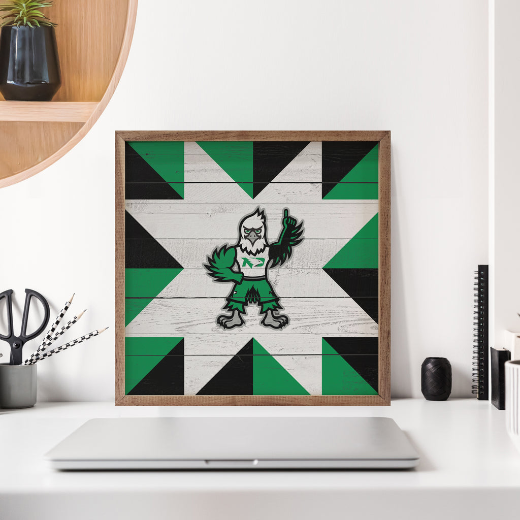 Quilt Mascot North Dakota 16x16 / Multi-Color